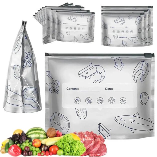 أكياس تخزين الخضروات الطازجة العازلة والقابلة لاعادة الاستخدام