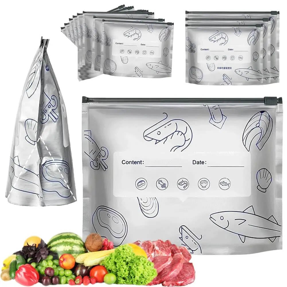 أكياس تخزين الخضروات الطازجة العازلة والقابلة لاعادة الاستخدام